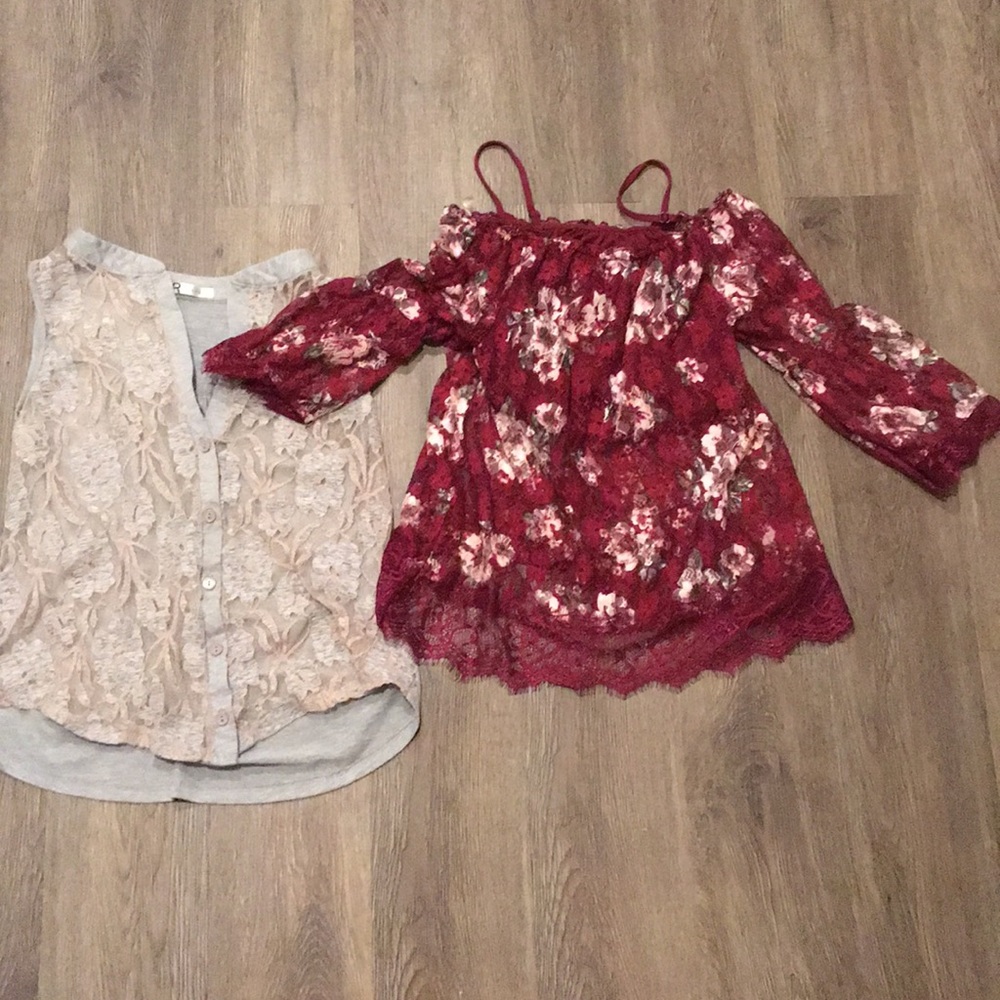 Two extra small tops